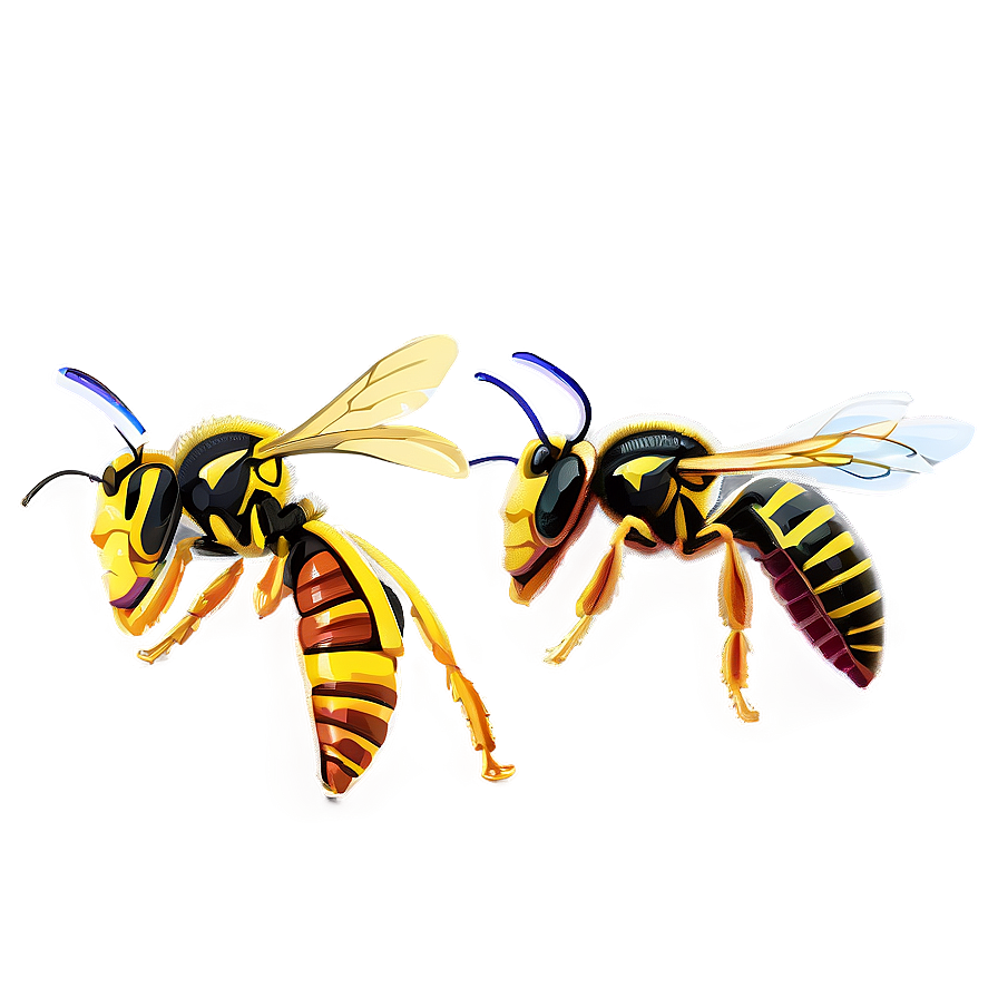Wasp Vs. Bee Comparison Png 05242024 PNG