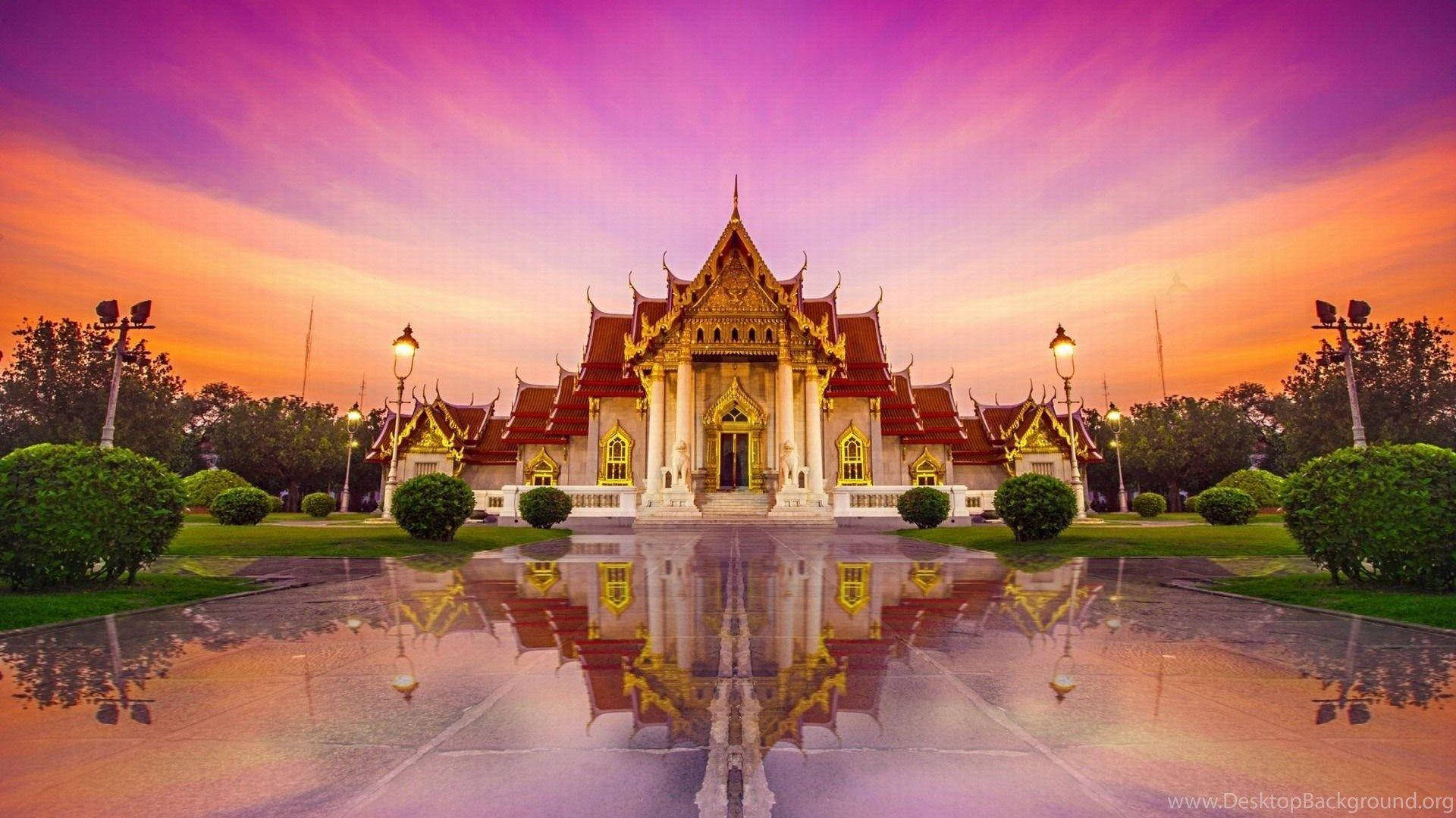 Watbenchamabophit Dusitwanaram Tailandia. Fondo de pantalla