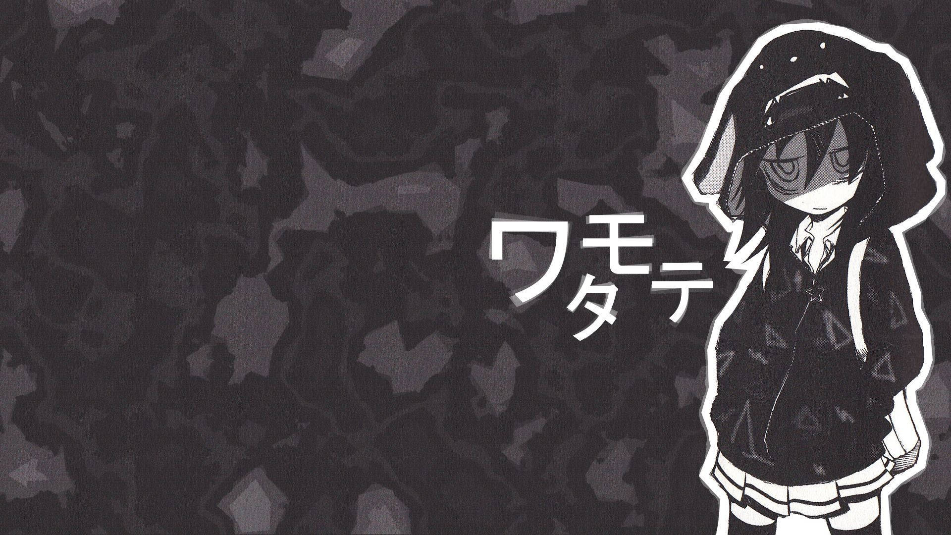 Mørk Anime Æstetisk Skrivebords Tapet WataMote Wallpaper