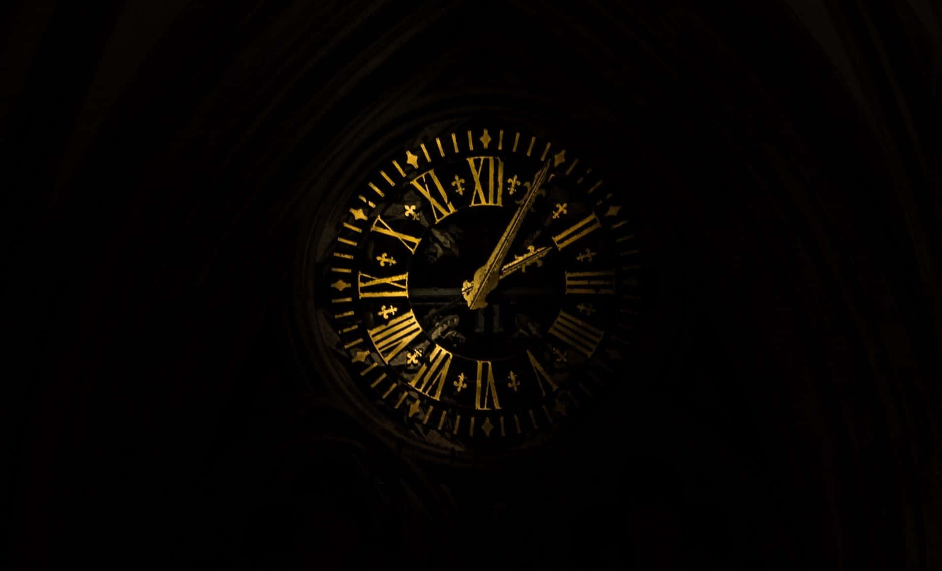 A Clock In A Dark Building