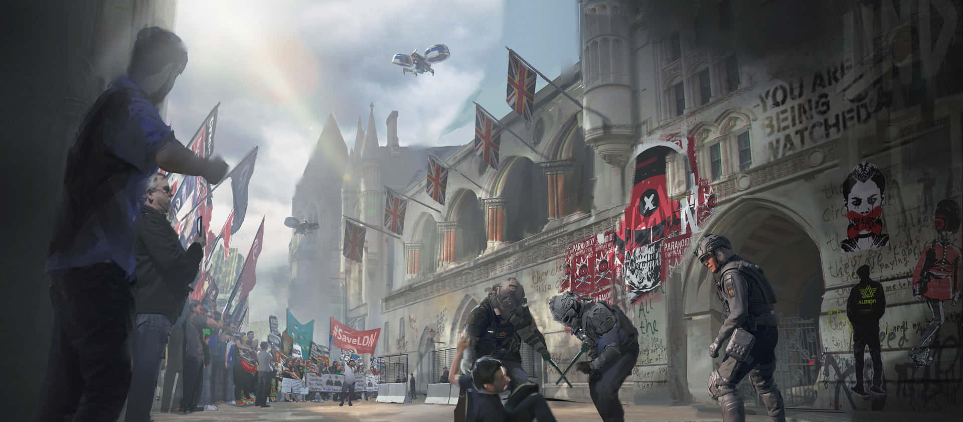 Join forces to take control of the city in Watch Dogs Wallpaper