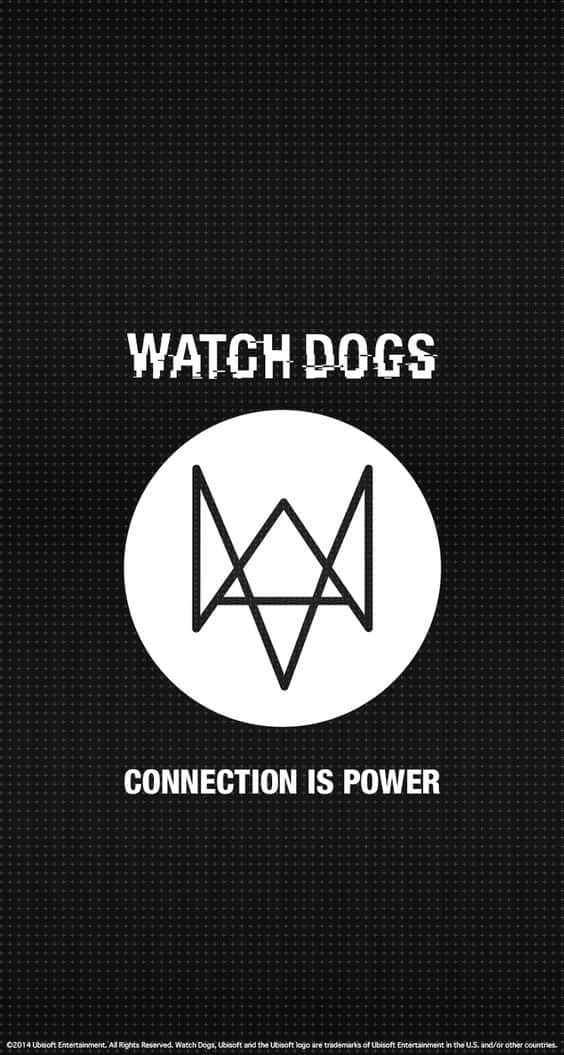 B&w Watch Dog Iphone Logo Wallpaper