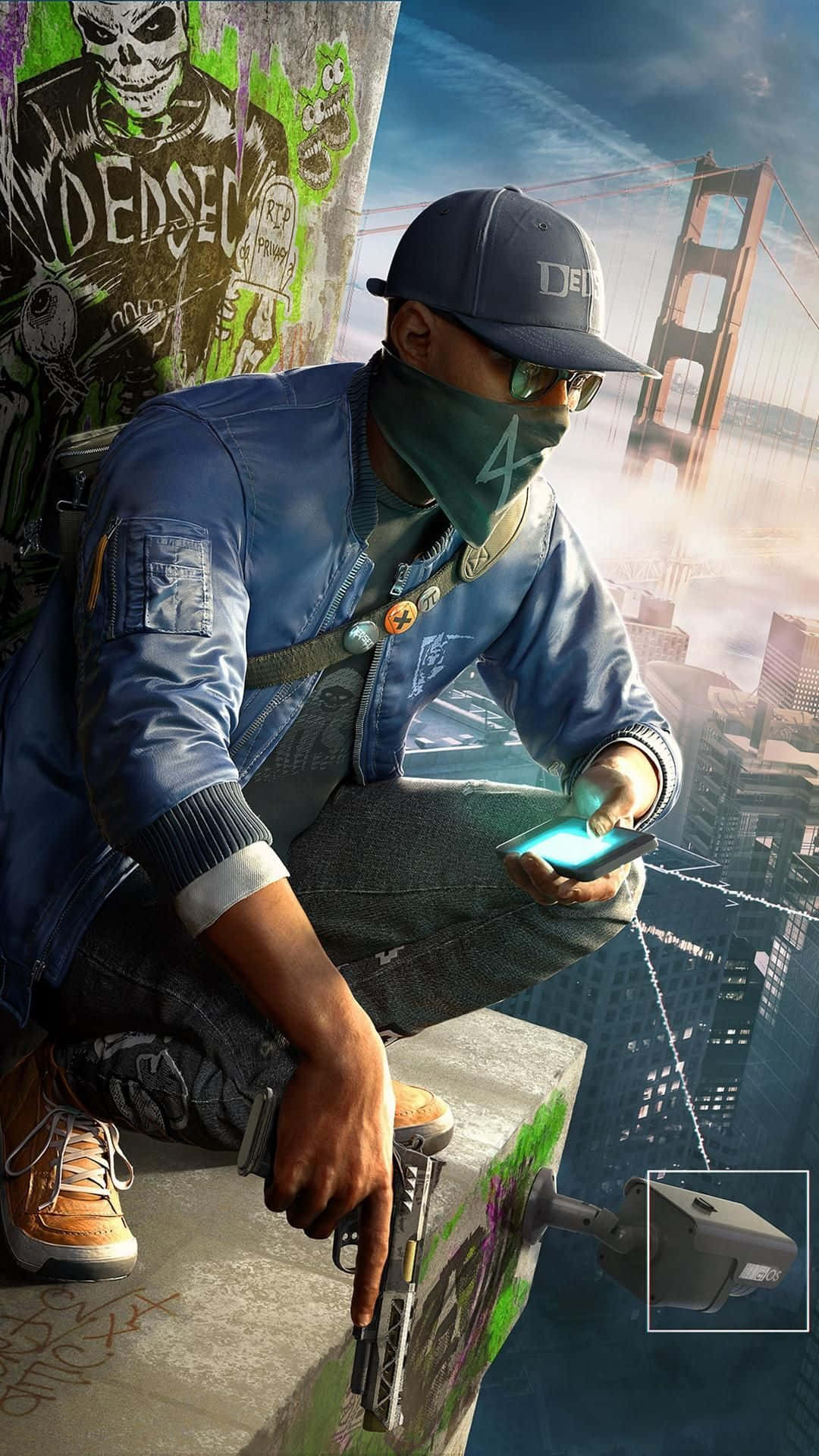Man With Mask Watch Dogs Iphone Wallpaper