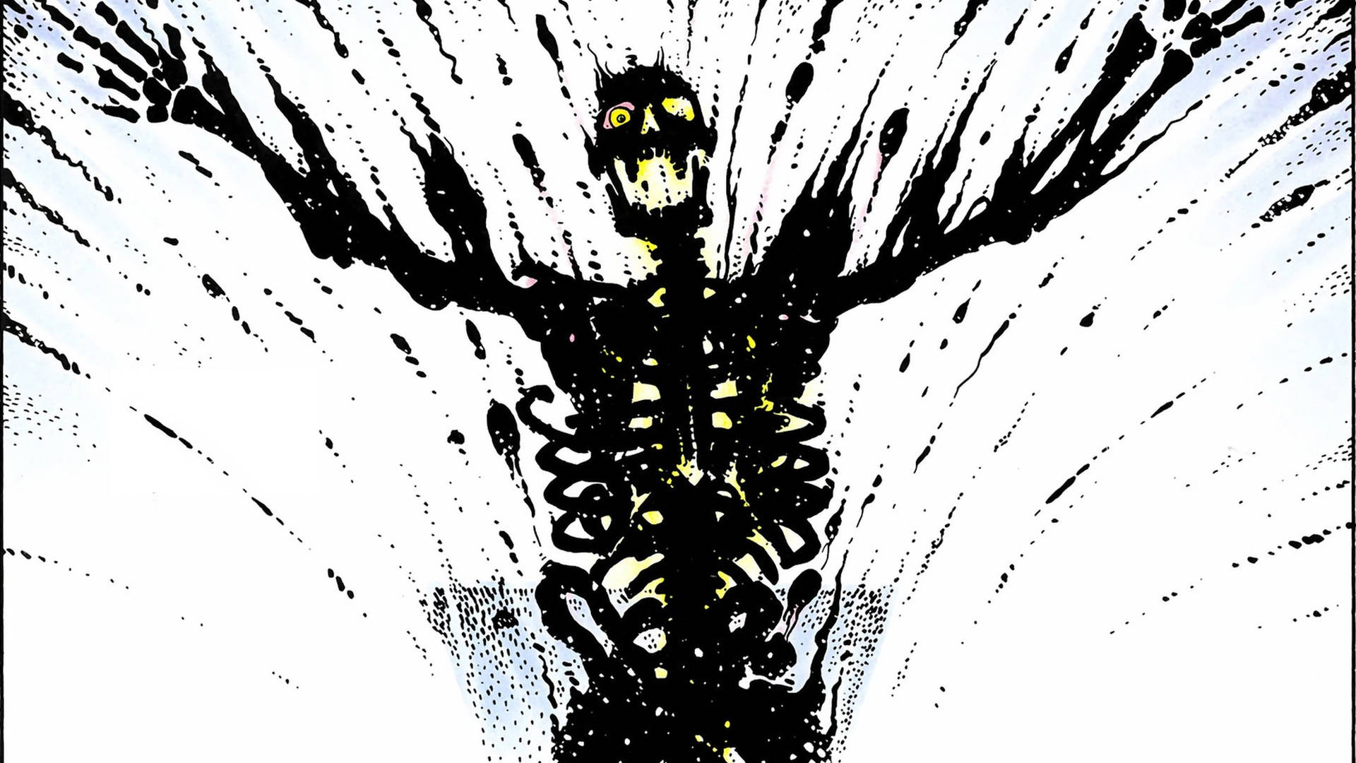 Watchmen Dr. Manhattan Skeleton Wallpaper
