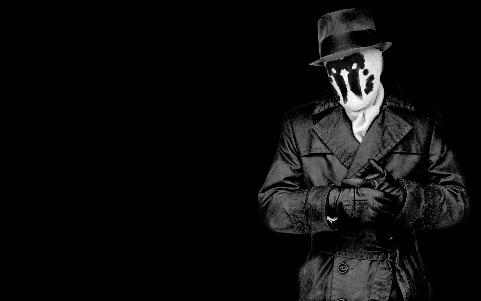 Watchmen Rorschach Nero Bianco Sfondo