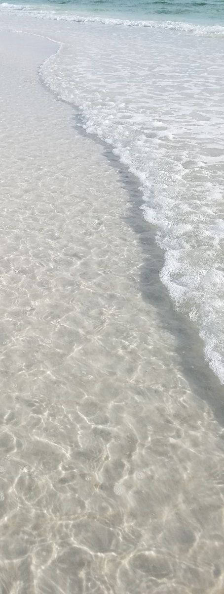 White Sand And Clear Water Aesthetic Wallpaper