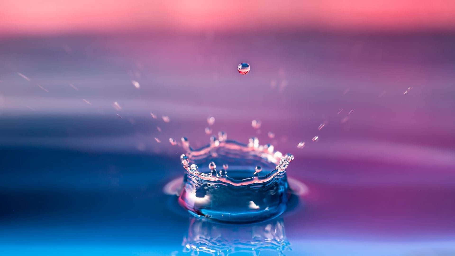 3D Water Drop Splash Background