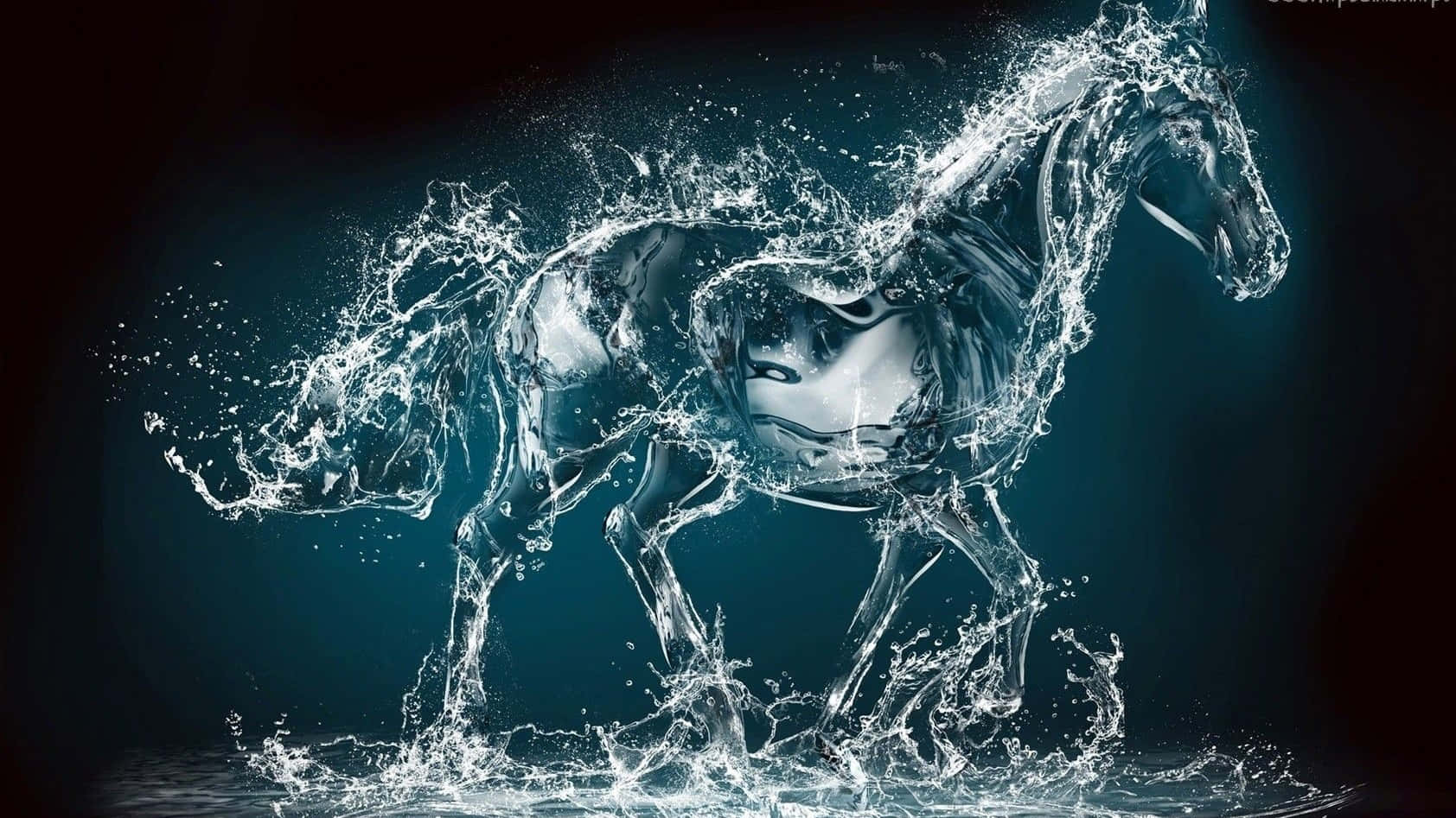 Majestic Water Horse Figure Background
