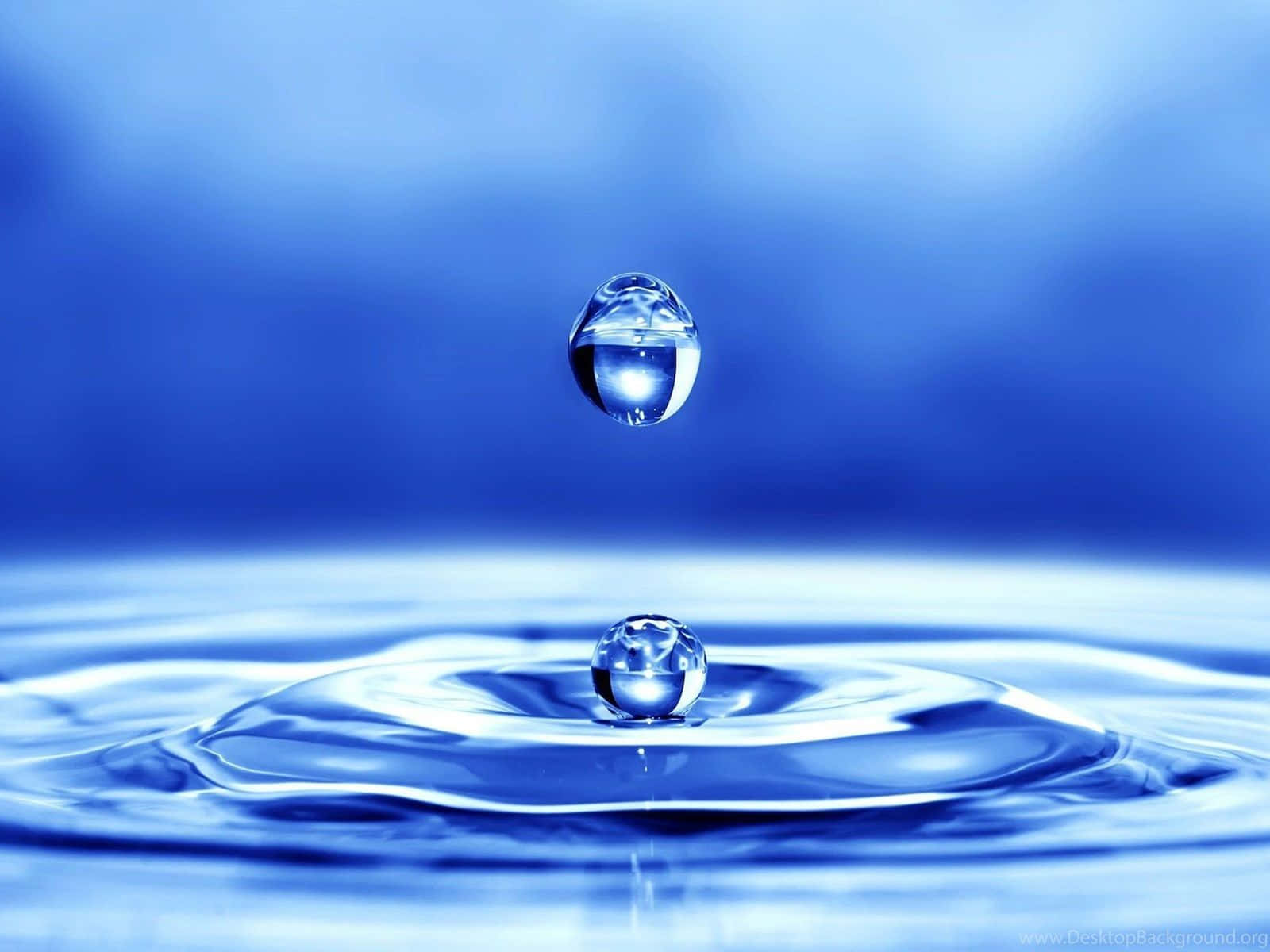 Astounding Two Circular Water Drops Background