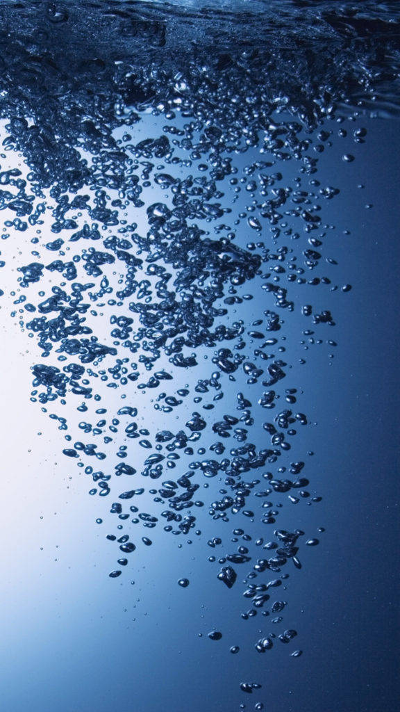 Water Bubbles Blue Iphone Wallpaper