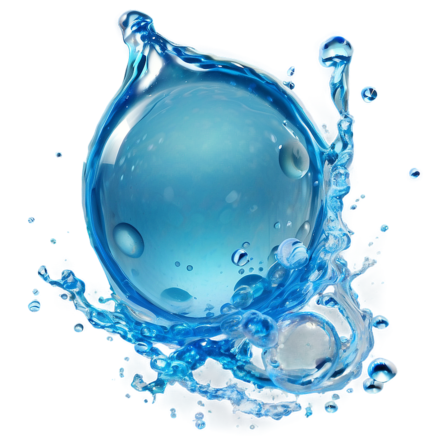 Water Bubbles Splashing Png 06262024 PNG