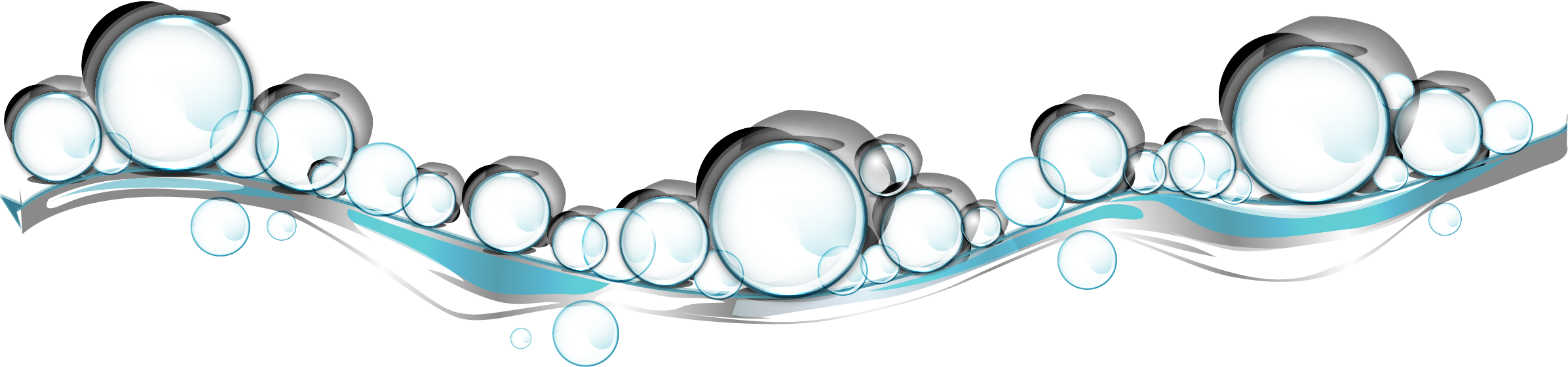 Water Bubbles Wave Graphic PNG