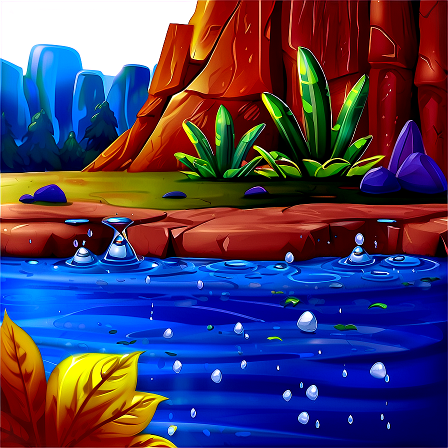Water Cartoon Scene Png Jpw PNG