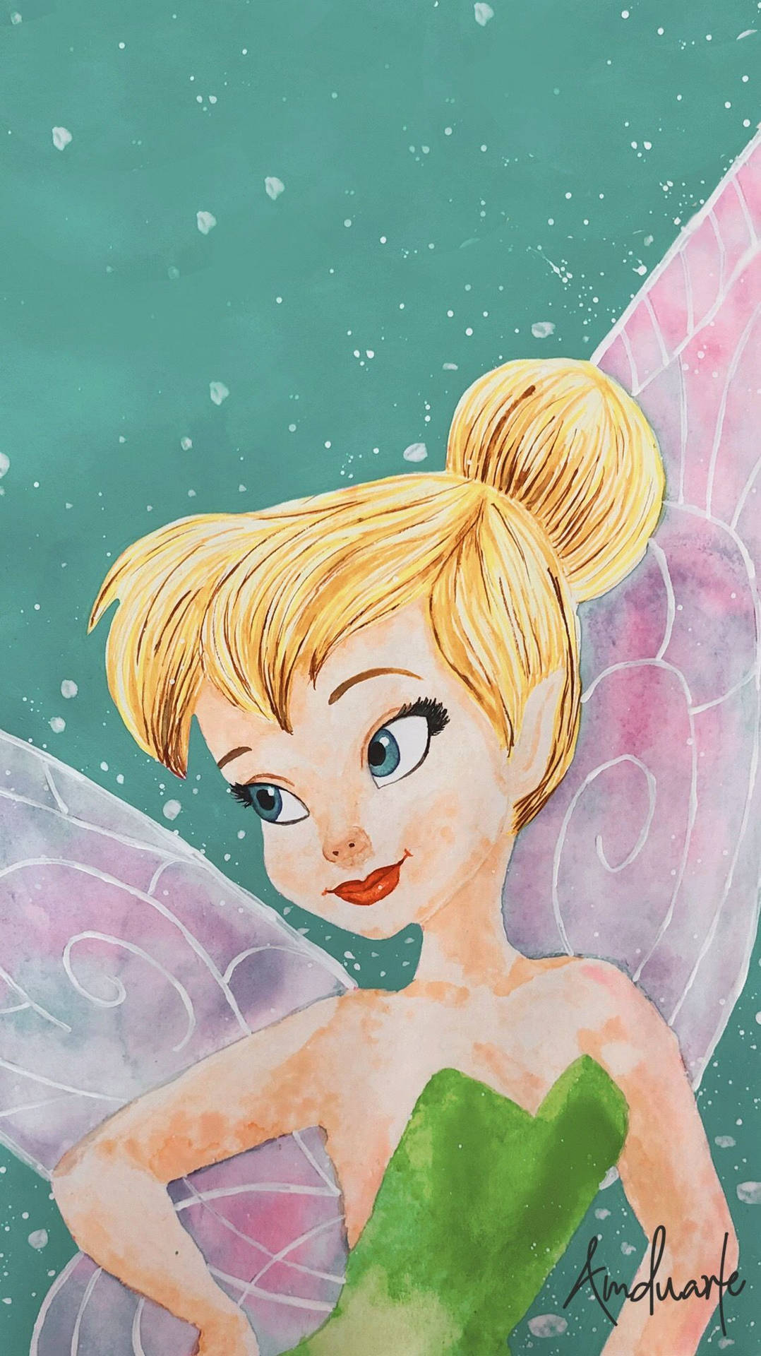 Water Colored Tinkerbell Picture Wallpaper