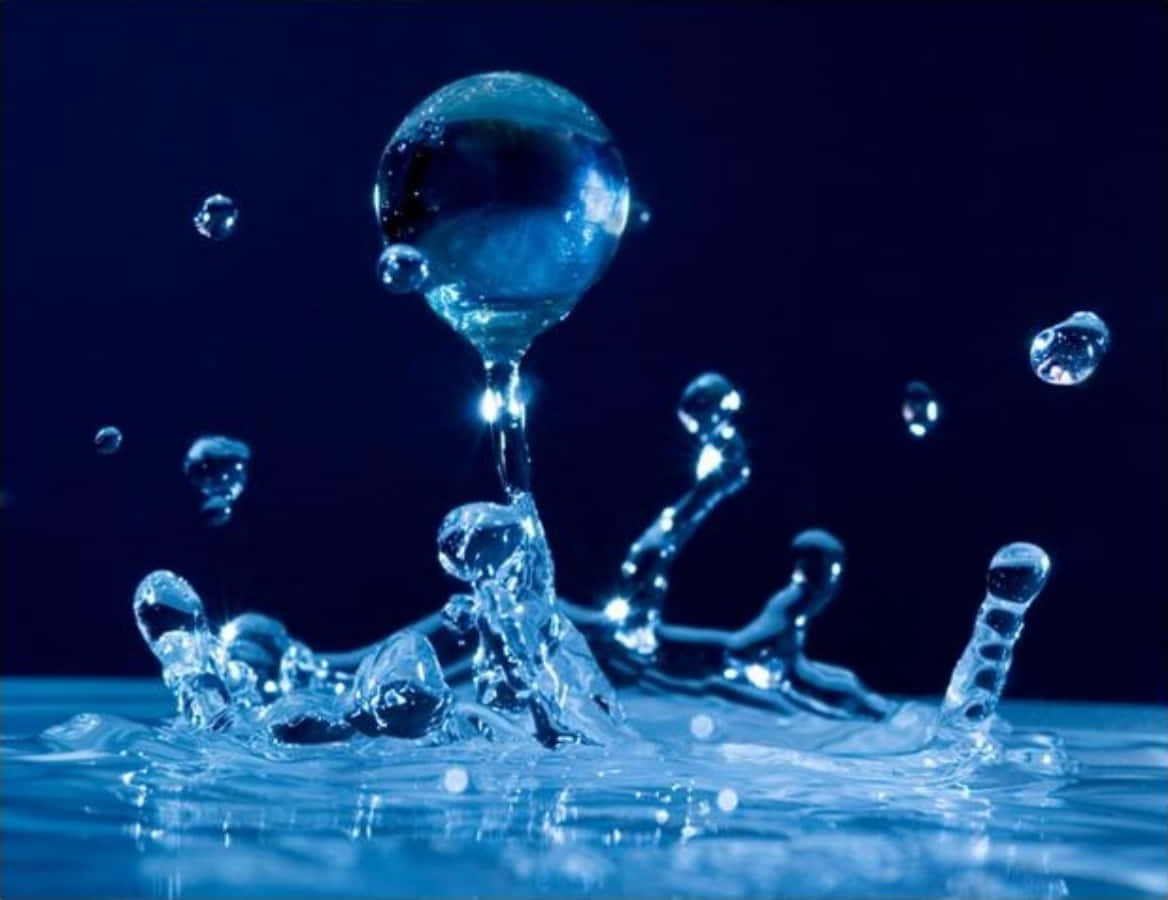 Water Drop Splatter Molecules Picture