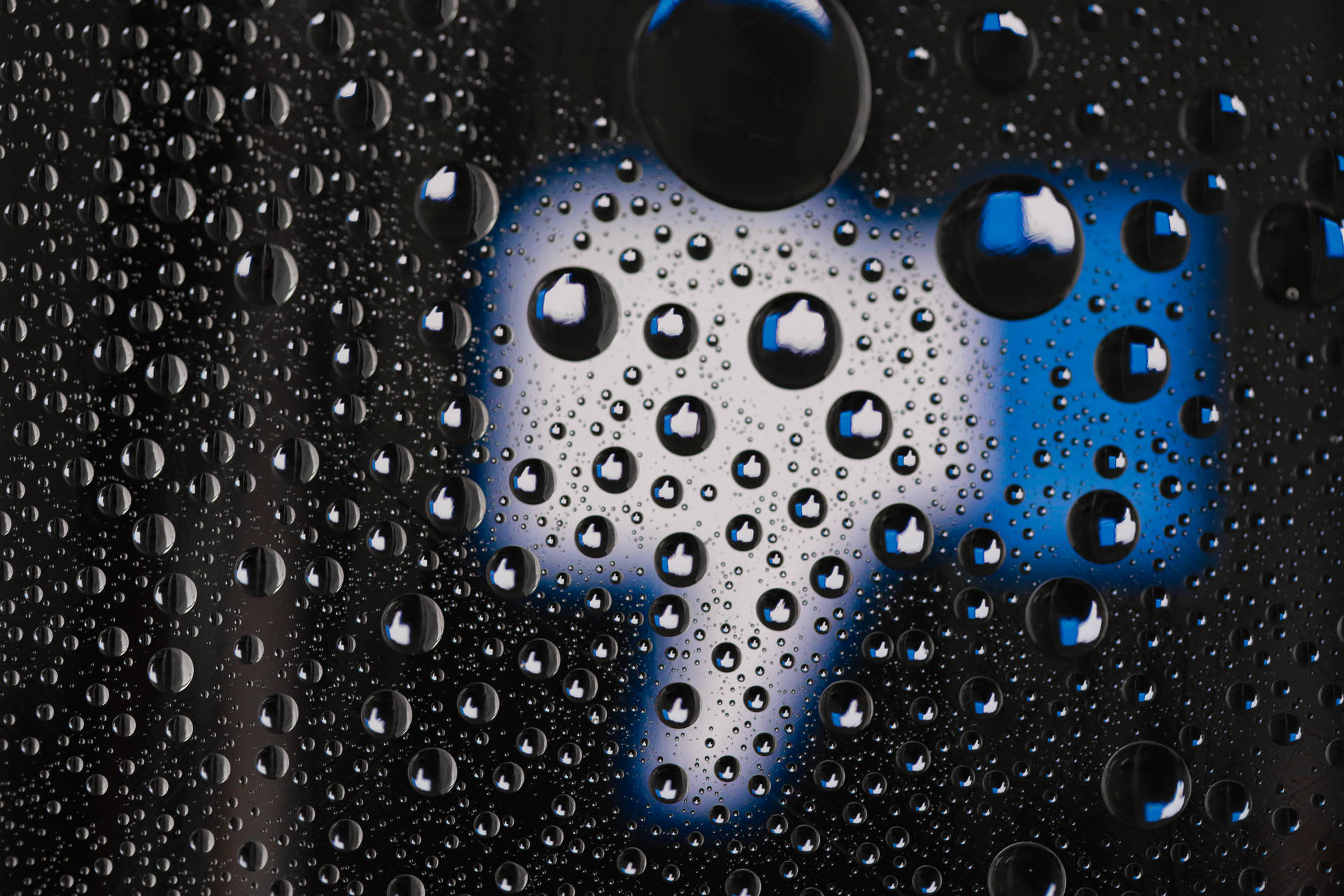 Water Droplets Facebook Dislike Wallpaper