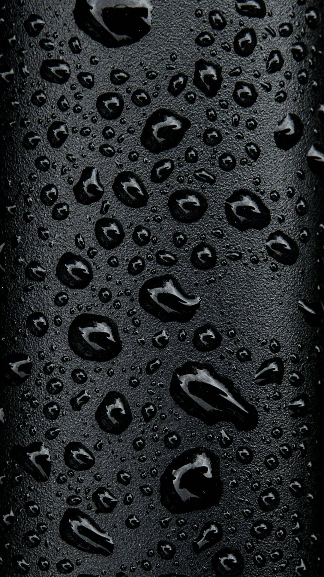 Water Droplets On Blank Black Wallpaper