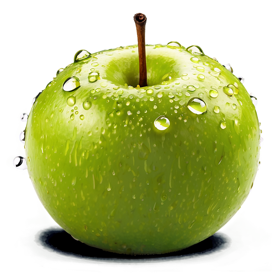 Water Droplets On Green Apple Png Fph62 PNG