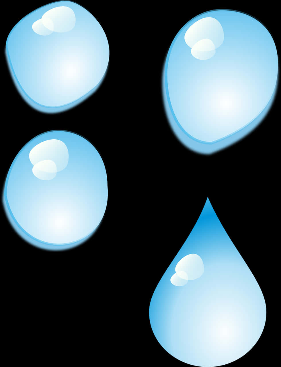 Water Droplets Transformation PNG