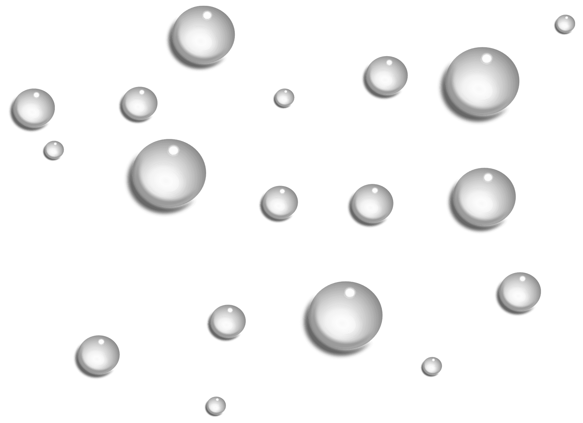 Water Droplets3 D Rendering PNG