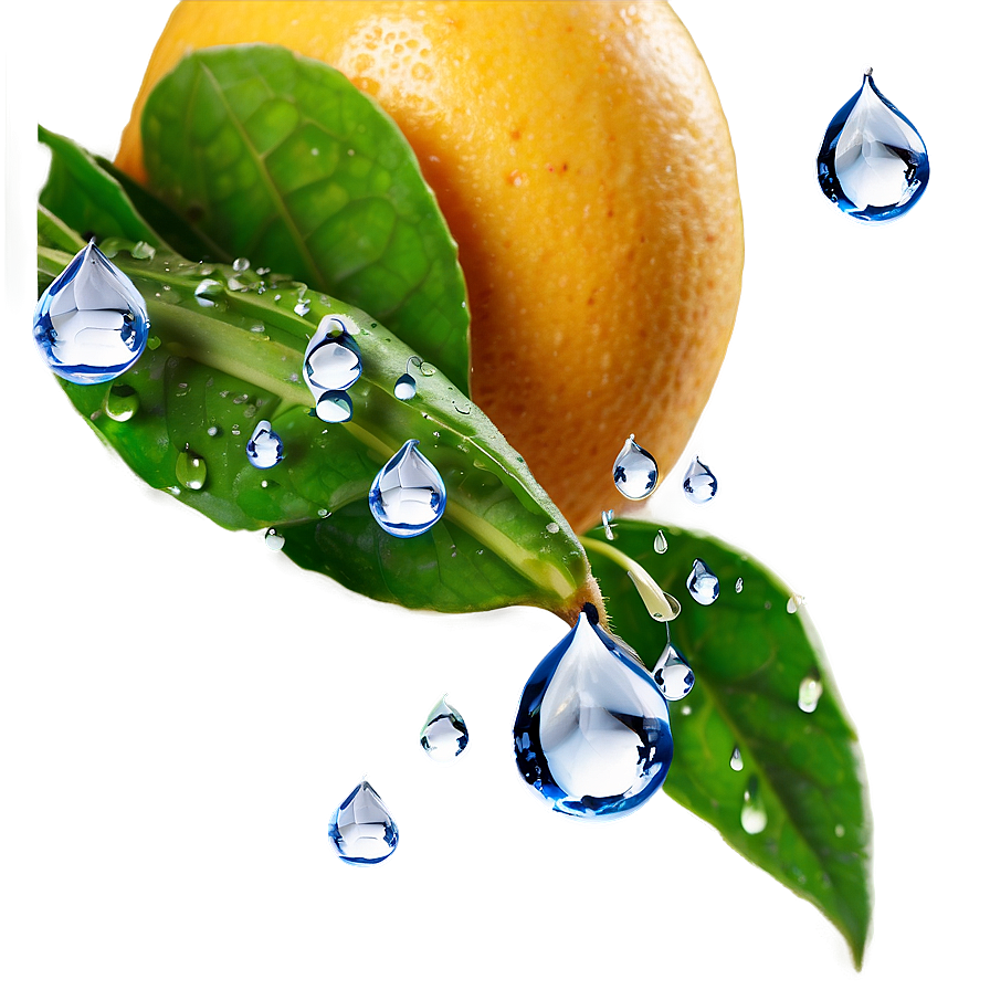 Water Drops On Fruit Png 61 PNG