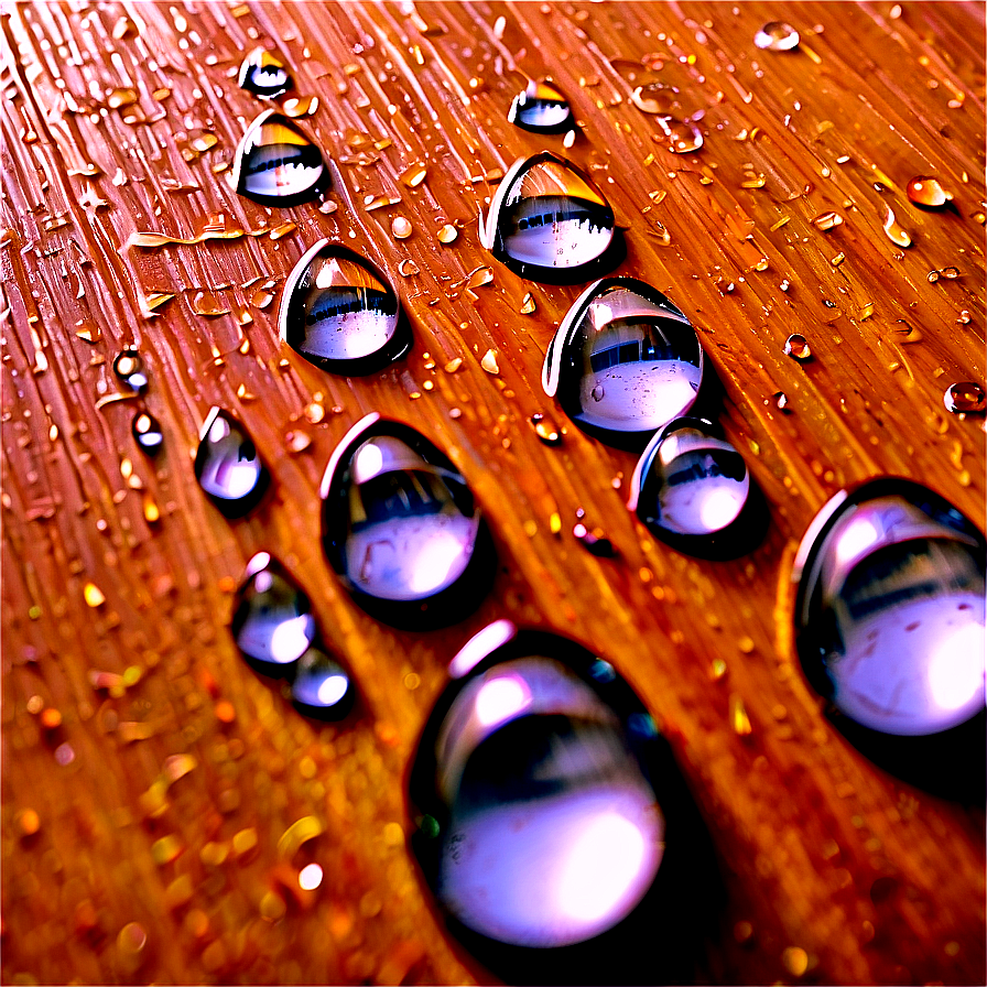 Water Drops On Wooden Surface Png 06122024 PNG