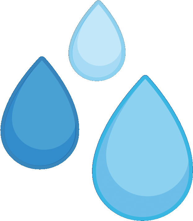 Water Drops Vector Illustration PNG