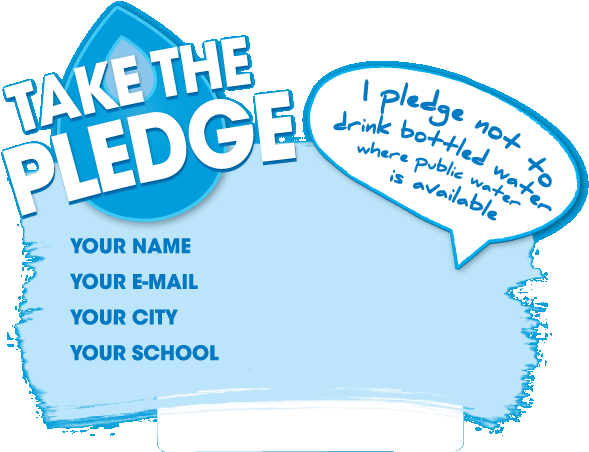 Water Pledge Promotion PNG