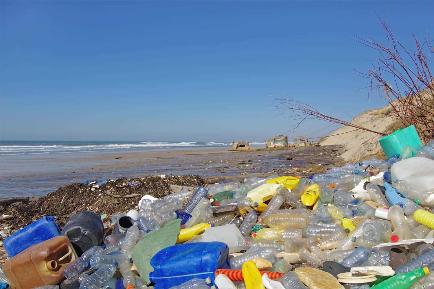 Plastic Waste On The Beach