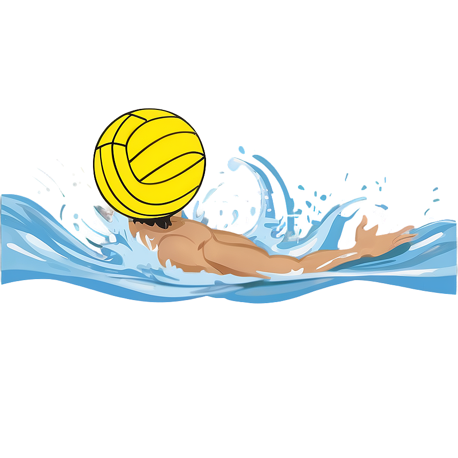 Water Polo Ball With Waves Png Cva PNG