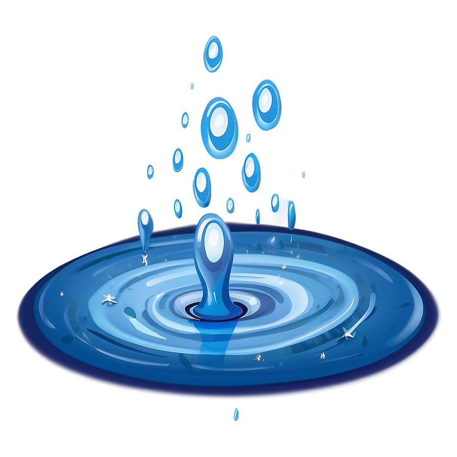 Water Puddle Illustration Png 06132024 PNG