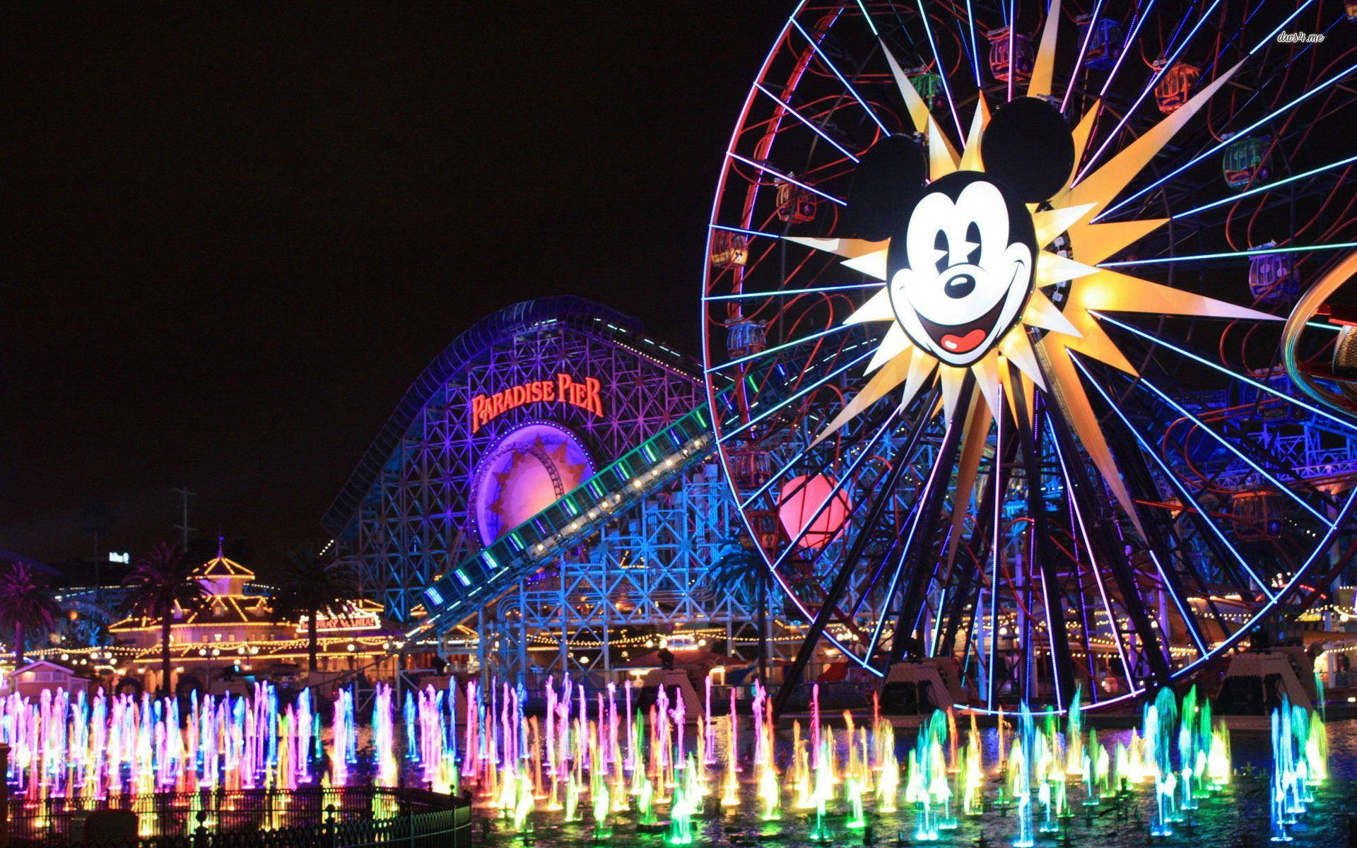 Water Show Disney Theme Park Wallpaper