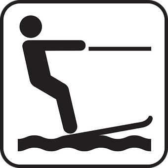 Water Skiing Symbol Sign PNG