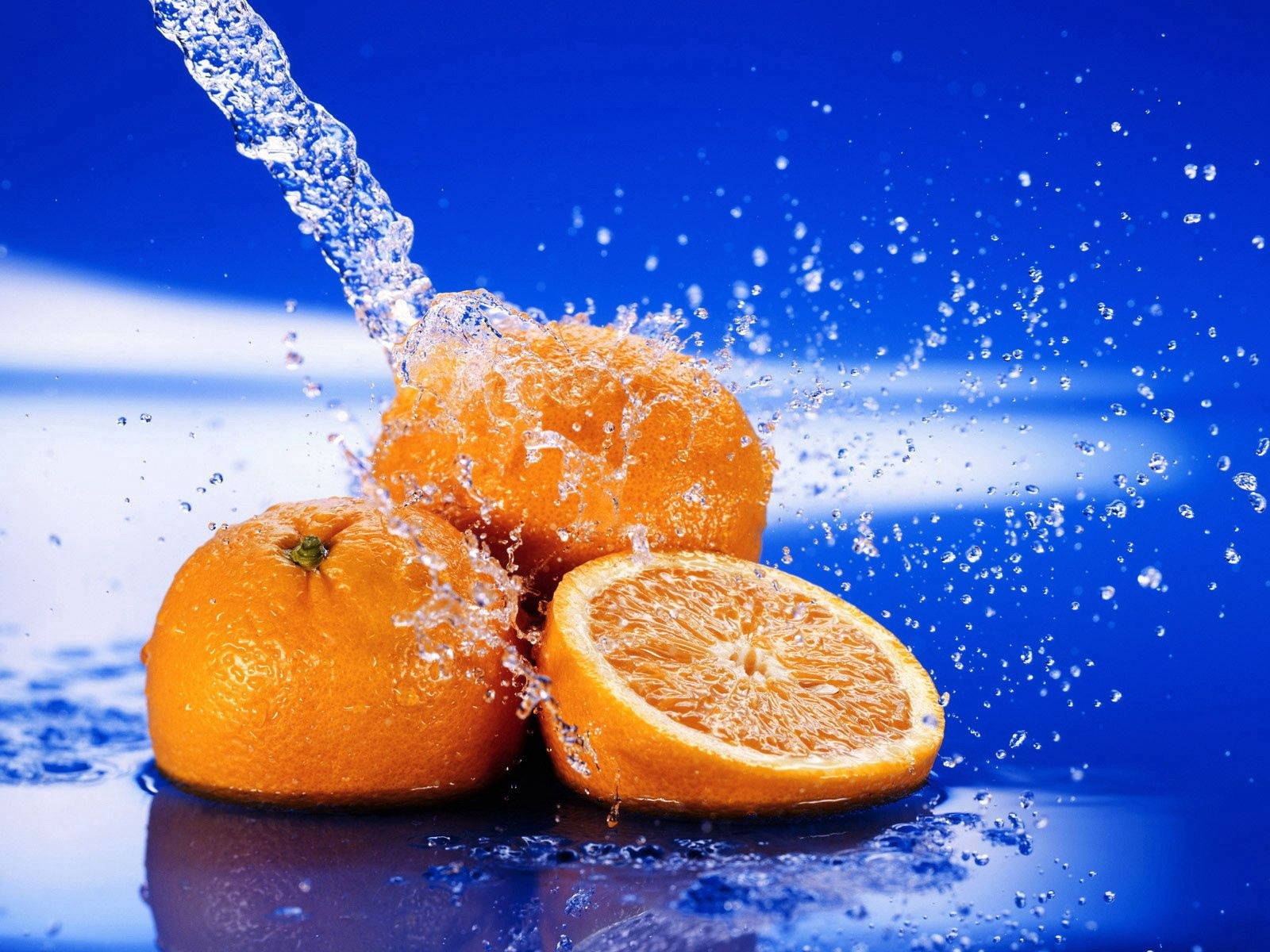 Water Splashed Orange Wallpaper