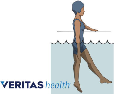 Water Walking Exercise Illustration PNG