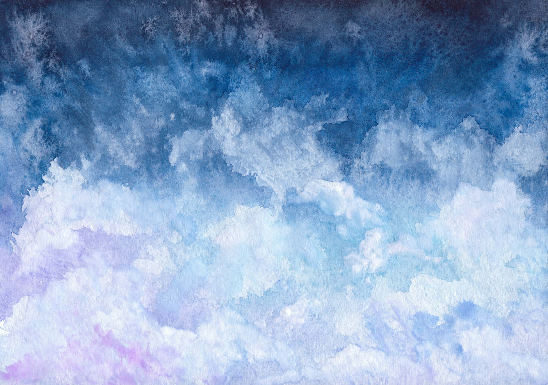 a watercolor painting of clouds