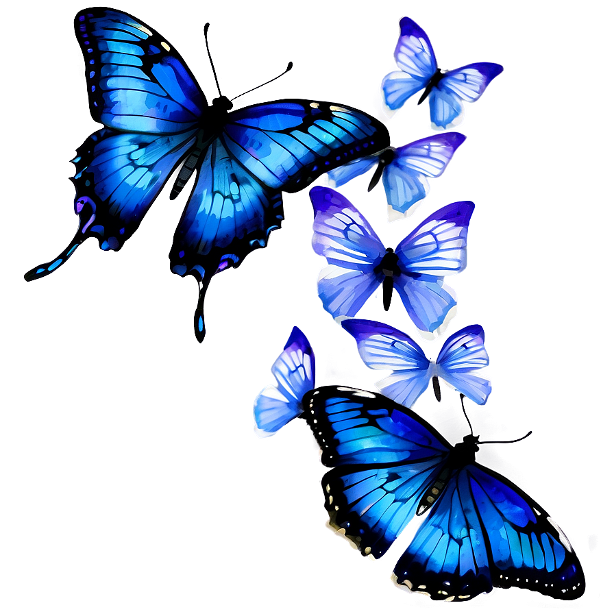 Download Watercolor Blue Butterfly Png 22 | Wallpapers.com