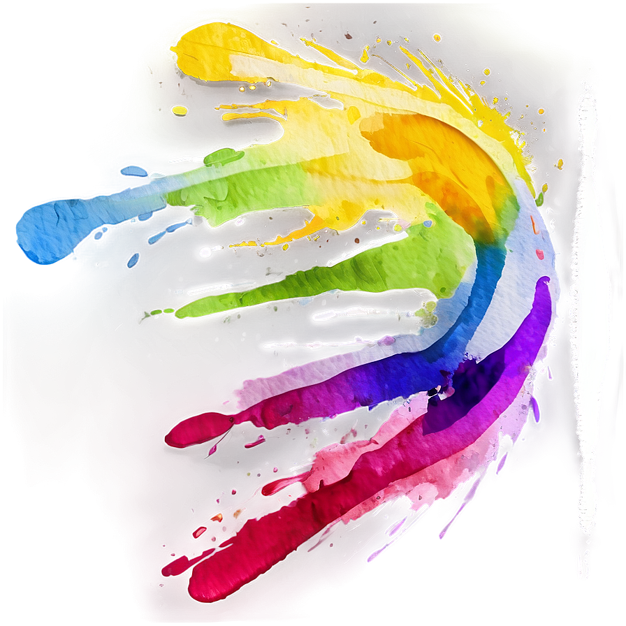 Watercolor Brush Splash Png Vey PNG