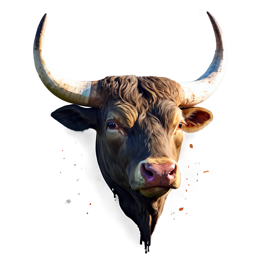 Watercolor Bull Head Png 38 PNG