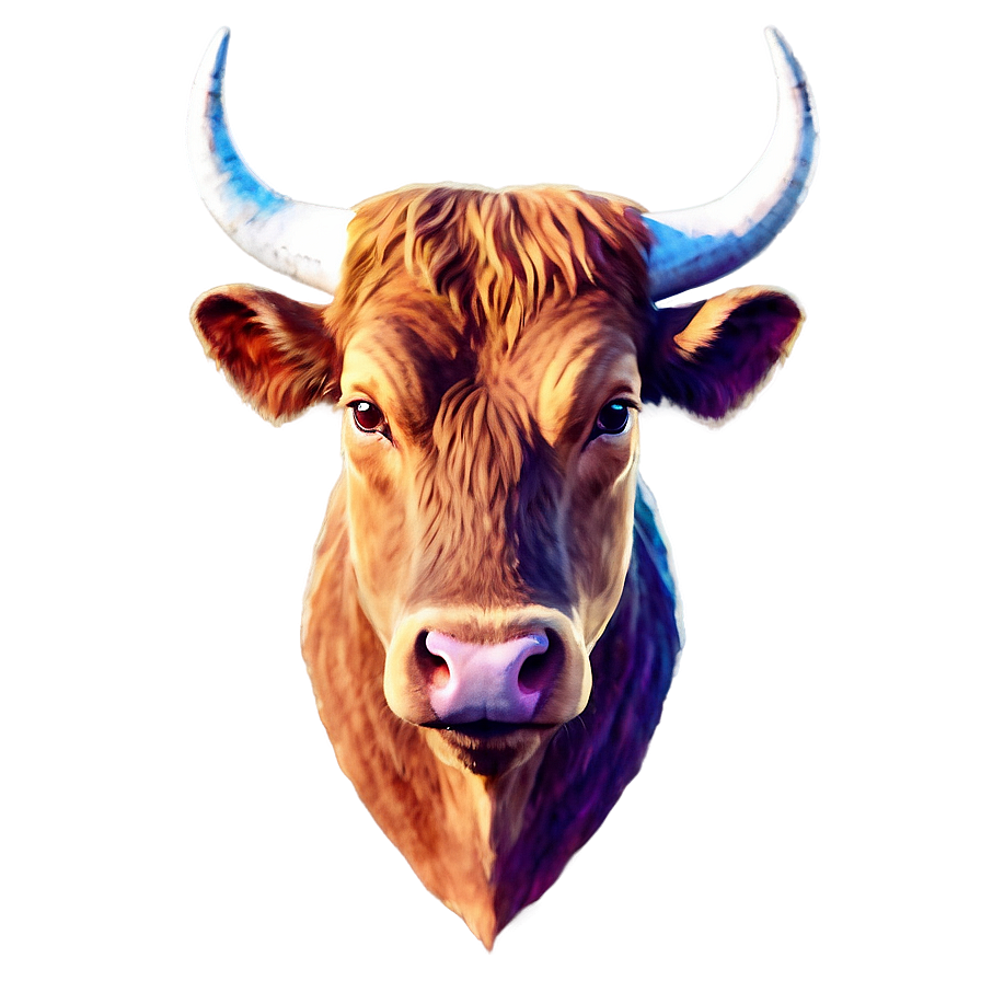 Watercolor Bull Head Png 92 PNG