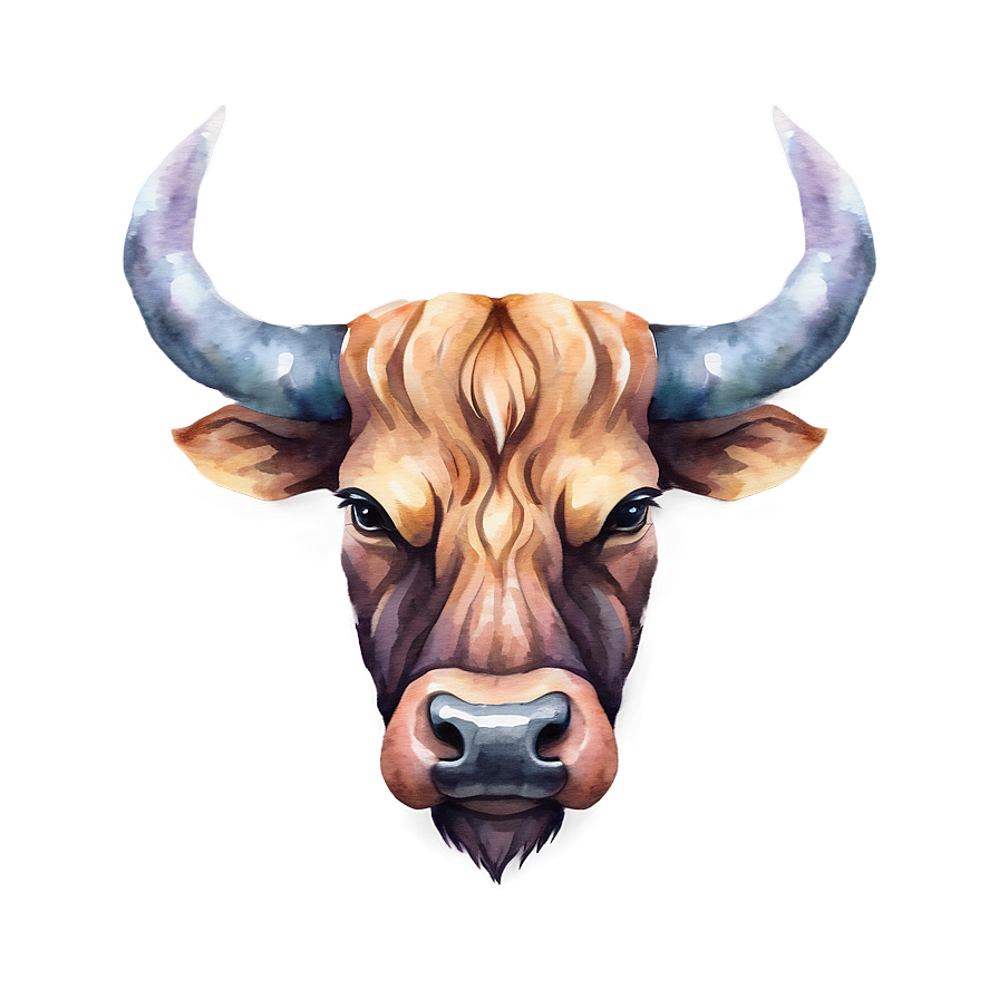 Watercolor Bull Head Png Cqm92 PNG