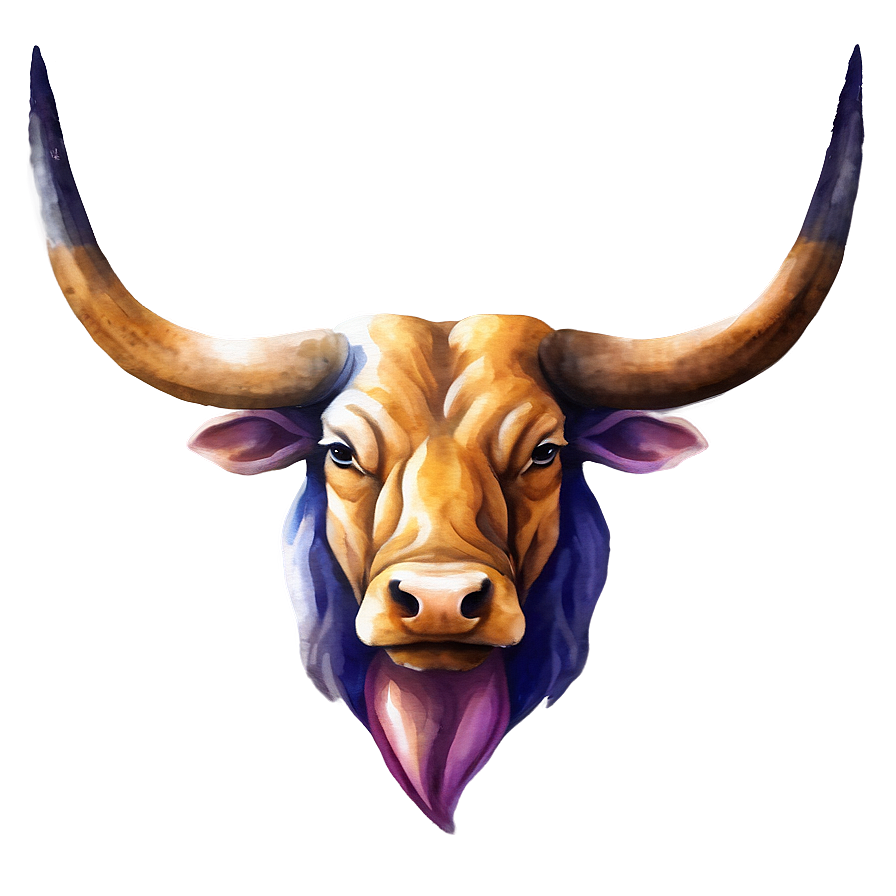 Watercolor Bull Head Png Qqh67 PNG