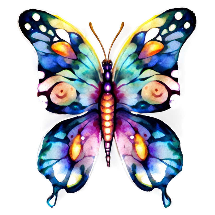 Watercolor Butterfly Design Png 04292024 PNG