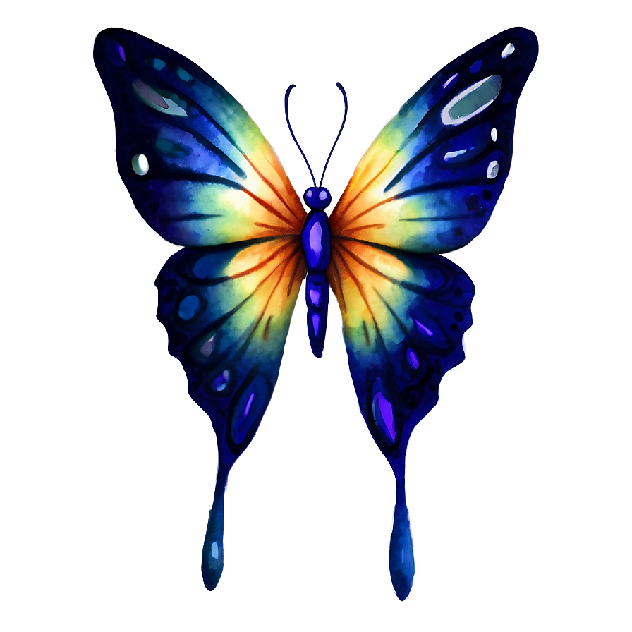 Watercolor Butterfly Design Png Ylj PNG