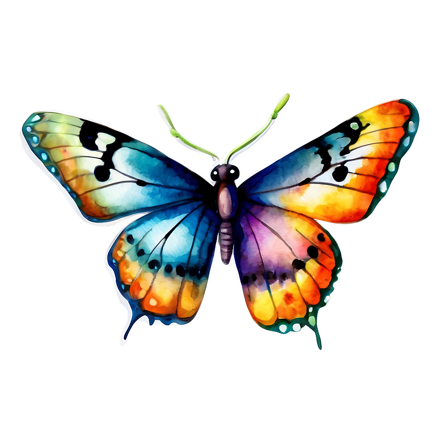 Download Watercolor Butterfly Sticker Png Gba88 | Wallpapers.com