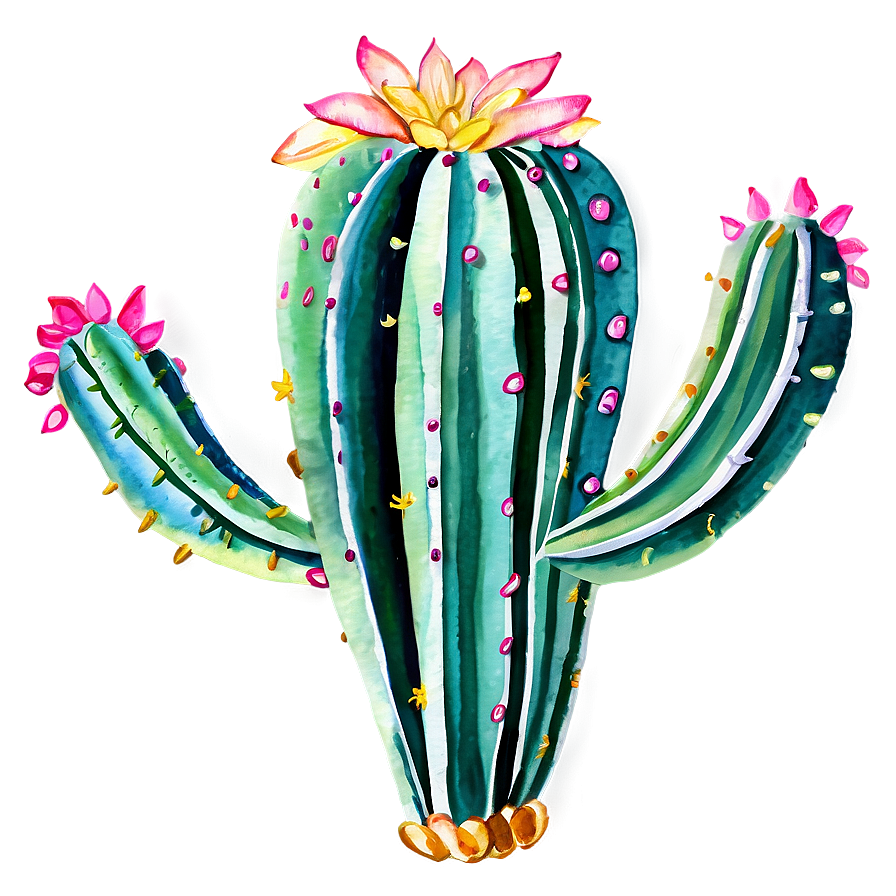 Watercolor Cactus Png 15 PNG