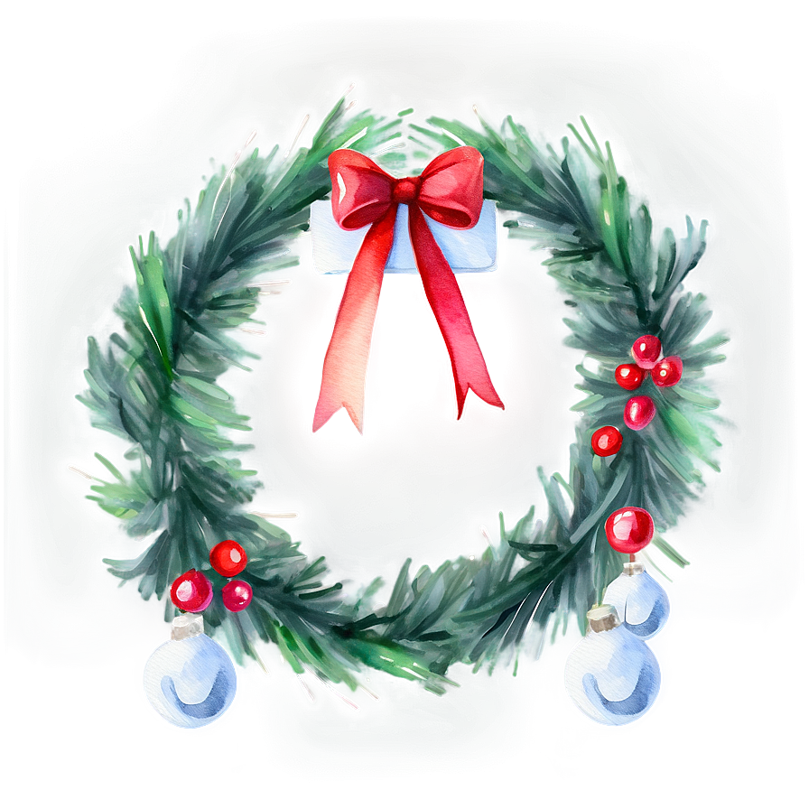 Watercolor Christmas Decor Png 05032024 PNG