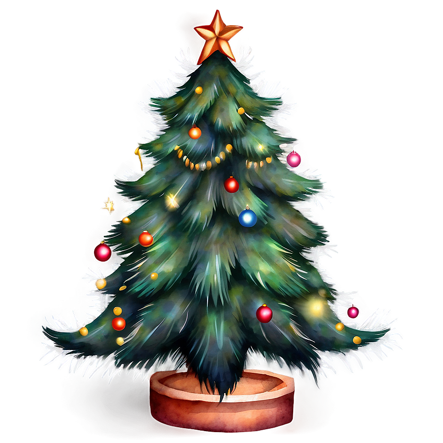 Watercolor Christmas Tree Png 55 PNG