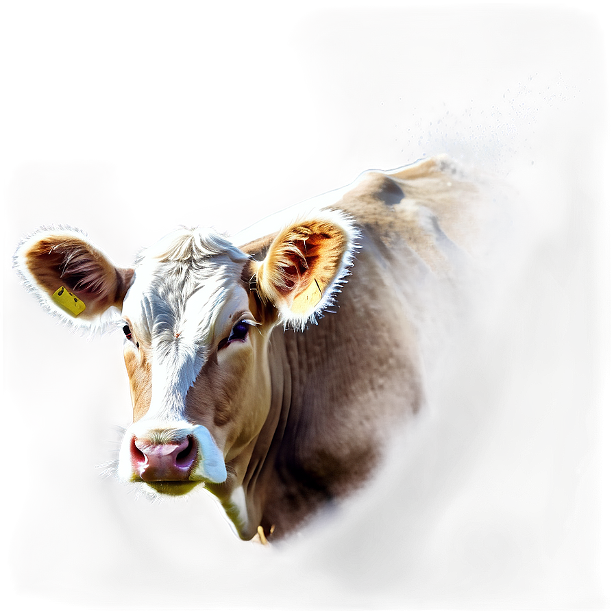 Watercolor Cow Face Png 06212024 PNG