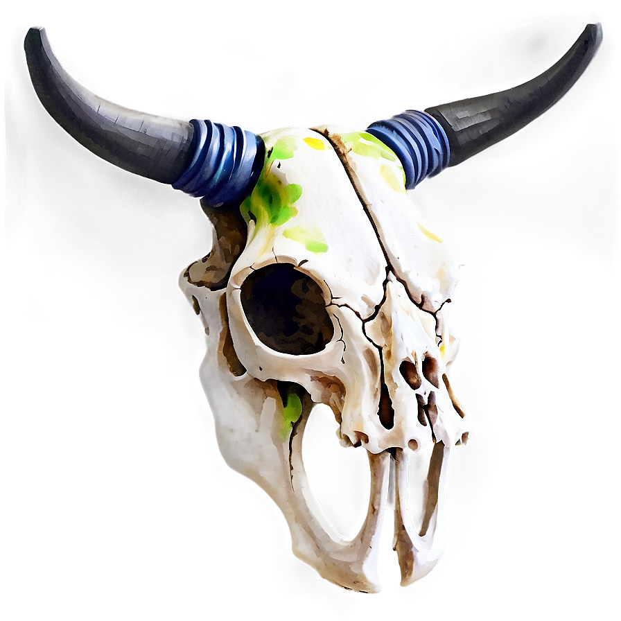 Watercolor Cow Skull Png Fdg47 PNG